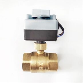 220V Port Port Electric Valve Brass 1 "صمام كرة محفوظ مع 3 أسلاك تحكم مع تجاوز يدوي لمياه الصرف in Kuwait