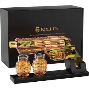 تم تعيين Kolea Whisky Decanter مع نظارات إطلاق النار على شكل قنبلة ، وهدايا عيد ميلاد الذكرى السنوية للرجال الذين لديهم كل شيء ، وهدايا الويسكي العطل للرجال ، الأب ، الزوج ، صديقها وعشاق العسكريين in Kuwait