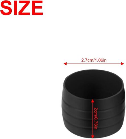 Larcele 4Pcs Silicone Bike Handlebar Tape Retaining Ring Bicycle Grip Wrap Fixing Loop ZXC/GDH-01 (Black) in Kuwait
