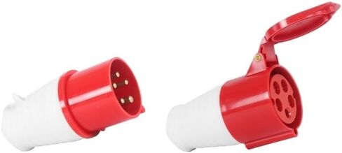 Waterproof 5-core 16A/32A Industrial Plug Aviation Socket Connector Set Explosion-Proof Three-Phase Power(32A Connector) in Kuwait