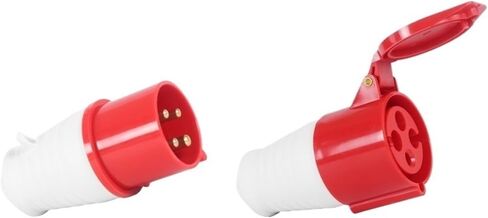 Waterproof 4-core 16A/32A Industrial Plug Aviation Socket Connector Set Explosion-Proof Three-Phase Power(16A Connector) in Kuwait