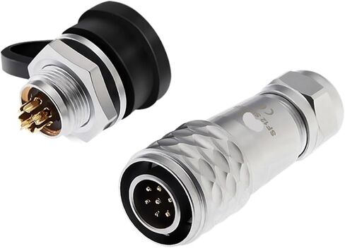 SF12 M12 Aviation 2 3 5 6 7Pin Mini Round Power Plug Socket Cable Connector Suitable for Radio Cameras and Equipment(2pin Plug Set) in Kuwait