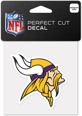 Wincraft Minnesota Vikings Logo Die Cut 4x4 in Kuwait