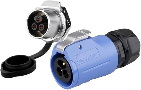 LP20 Waterproof Aviation Plug 3 core 2 Male and Female Fast Power Connector Screw Crimping Lock Wire Type(3 core 2 Holes Regular) in Kuwait