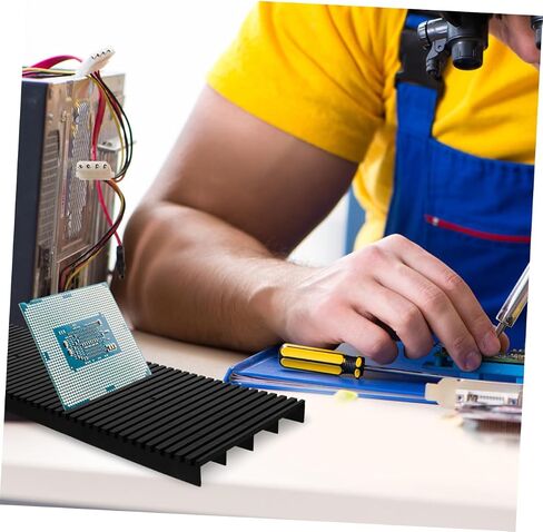 AmoSfun 2pcs PCB حامل ثنائي الفينيل متعدد الكلور حامل دائرة البلاستيك تخزين لوحة تخزين ESD حماية من أجل معالجة لوحة الدوائر الآمنة ومنظمة مساحة العمل الفعالة in Saudi Arabia