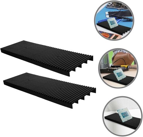AmoSfun 2pcs PCB حامل ثنائي الفينيل متعدد الكلور حامل دائرة البلاستيك تخزين لوحة تخزين ESD حماية من أجل معالجة لوحة الدوائر الآمنة ومنظمة مساحة العمل الفعالة in Saudi Arabia