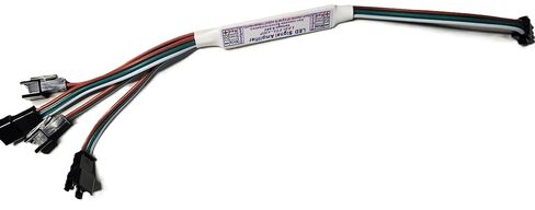3-Pin RGB LED Strip Light Signal Amplifier, TTL 1-to-4 Splitter, Compatible with WS2812B WS2811 SK6812 WS2814, DC 5V/12V in Saudi Arabia