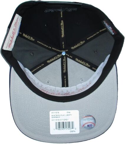 Mitchell & Ness MLB Triple Play Liberty Snapback Capable Hat Cap - Gray/Team Colors in Saudi Arabia