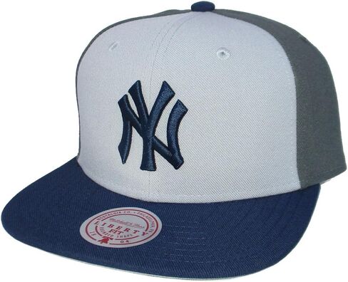 Mitchell & Ness MLB Triple Play Liberty Snapback Capable Hat Cap - Gray/Team Colors in Saudi Arabia