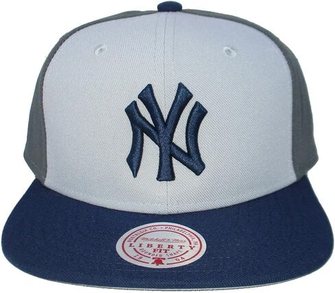 Mitchell & Ness MLB Triple Play Liberty Snapback Capable Hat Cap - Gray/Team Colors in Saudi Arabia