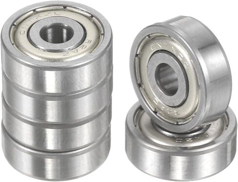 UXCELL 6PCS R2AZZ DEED GROOVE BLOW BELINGS 1/8 "ID X 1/2" OD X 11/64 "ارتفاع محامل مصغرة مزدوجة المعادن محمية من الصلب Z1 للآلات الهندسية ، ABEC1 in Saudi Arabia
