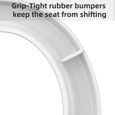 Round Slow Close Toilet Seat - Quiet Close Lid, Quick Release, Easy Install, Non-Slip Bumpers, White Bathroom Toilet Seat Cover - Easy Clean, Soft Close in Saudi Arabia