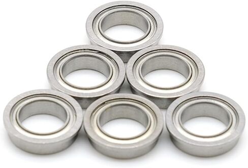 F6802ZZ Flange Bearing 15x24x5mm Chrome Steel Metal Mechanical Pressions 2pcs in Kuwait