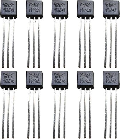 4pcs DS18B20 استشعار درجة الحرارة 1 م ، مستشعرات DS18B20 الرقمية المقاومة للماء ، مسبار درجة الحرارة DS18B20 ، مسبار الفولاذ المقاوم للصدأ متوافق مع Arduino/Raspberry PI/ESP32 ، ESP8266 ، in Kuwait