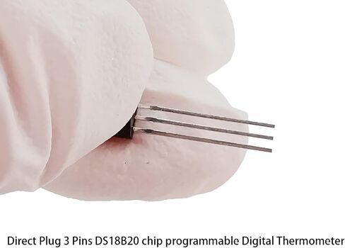4pcs DS18B20 استشعار درجة الحرارة 1 م ، مستشعرات DS18B20 الرقمية المقاومة للماء ، مسبار درجة الحرارة DS18B20 ، مسبار الفولاذ المقاوم للصدأ متوافق مع Arduino/Raspberry PI/ESP32 ، ESP8266 ، in Kuwait