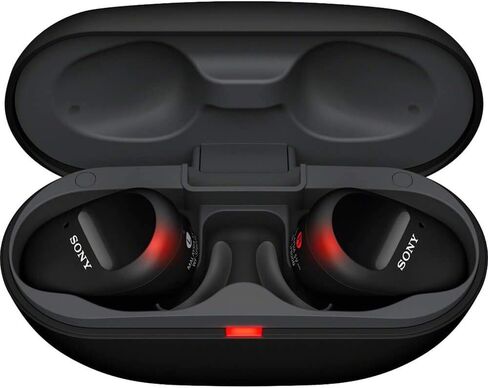 Sony WF-SP800N Truly Wireless Sports in-Ear Noise Canceling Headphones with mic for Phone Call and Alexa Voice Control, Orange (Amazon Exclusive) (WFSP800N/D) in Kuwait