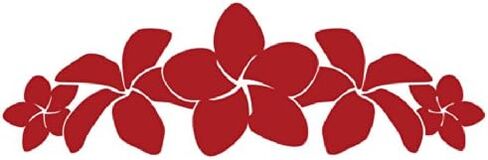Plumeria Band Flower Lei Sticker - White Decal Hawaii in Saudi Arabia