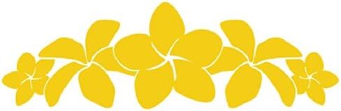 Plumeria Band Flower Lei Sticker - White Decal Hawaii in Saudi Arabia