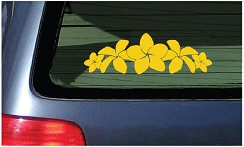 Plumeria Band Flower Lei Sticker - White Decal Hawaii in Saudi Arabia