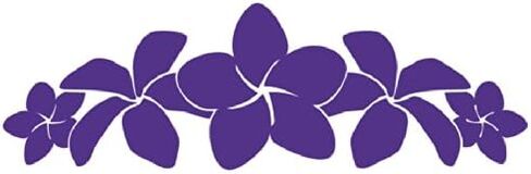 Plumeria Band Flower Lei Sticker - White Decal Hawaii in Saudi Arabia