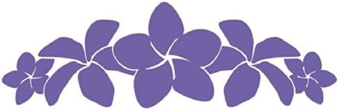 Plumeria Band Flower Lei Sticker - White Decal Hawaii in Saudi Arabia