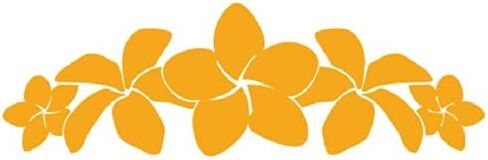 Plumeria Band Flower Lei Sticker - White Decal Hawaii in Saudi Arabia