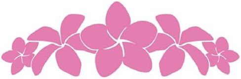 Plumeria Band Flower Lei Sticker - White Decal Hawaii in Saudi Arabia