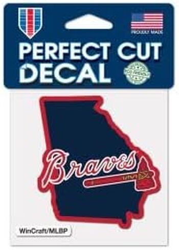 Atlanta Braves State Perfect Cut Color Secal 4 "× 4" in Kuwait