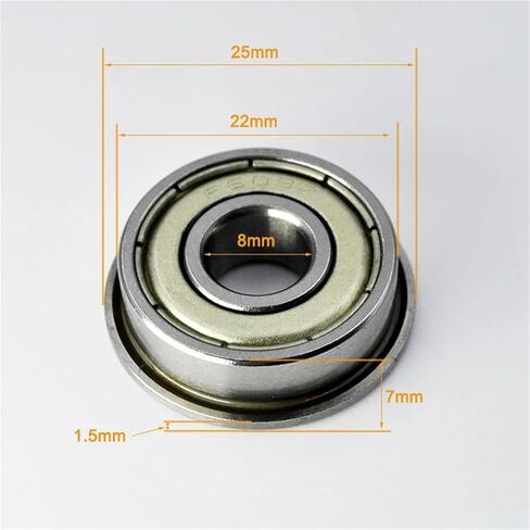 F608zz Flange 8 * 22 * ​​7mm F608Z 2Z محامل ذات حافة 8 مم Bore 10pcs in Saudi Arabia