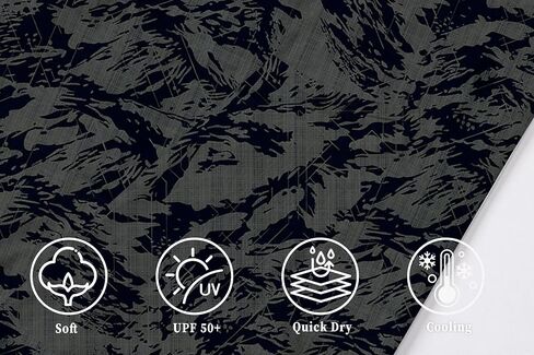 Cromoncent UPF 50+ Long Sleeve UV SPF Fishing Men's Sun Protection Hoodie Shirt Lightweight Shirts with Mask Rash Guard in Saudi Arabia