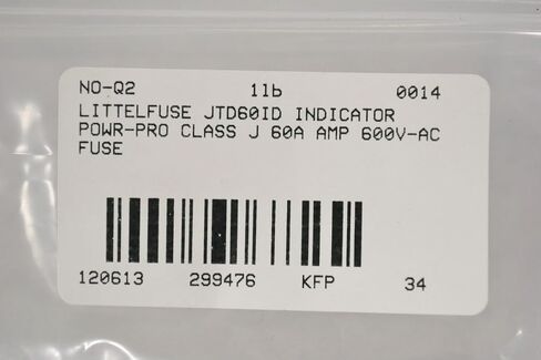 Littelfuse JTD-60-ID Fuse 60AMP 600VAC Class J in Kuwait
