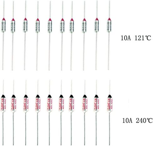 Thermal Temperature Cutoff Fuse 10A 250VAC - 121/240 Degrees Celsius in Saudi Arabia