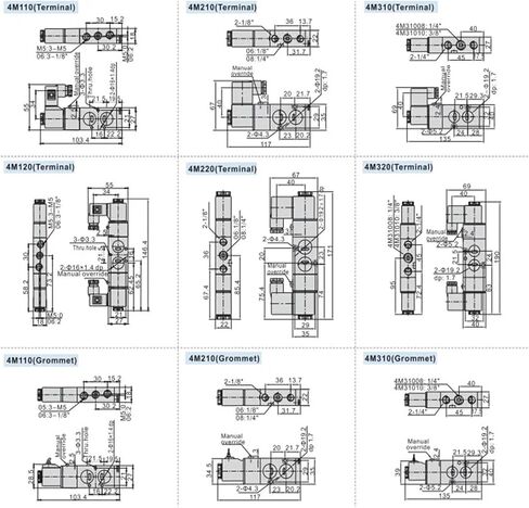 1PCS 4M210-08 4M310-10 4M410-15 Pneumatic Electric Solenoid Valve 2 Position 3 Port Five Way Control Air Valve Electromagnetic.(4m310-10 Pc12-03,DC12) in Saudi Arabia