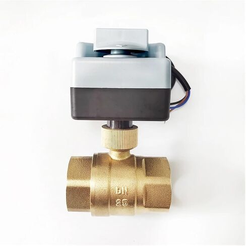 220V Port Port Electric Valve Brass 1 "صمام كرة محفوظ مع 3 أسلاك تحكم مع تجاوز يدوي لمياه الصرف in Saudi Arabia