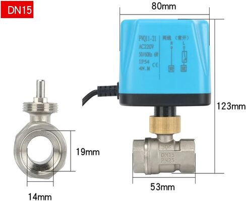 1/2 "عادةً صمام الكرة المملوءة بمحرك 220V 12V 24V 2-WARE صمام الكرة الكهربائية (مغلق -220VAC) in Kuwait
