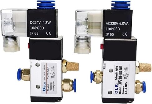3V210-08 Pneumatic Electric Solenoid Valve 3 Way 2 Gas Magnetic Valve 12V 24V 220V Coil Volt Hose Fittings(3v210 08 No Dc24v,10mm Fittings) in Saudi Arabia