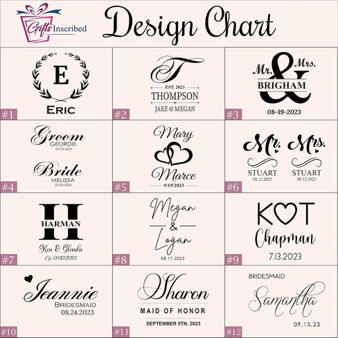 Gifts Inscribed Personalized Champagne Glasses Set of 2 – Engraved Mr and Mrs Champagne Flutes – Custom Stemmed Glassware Gift for Wedding, Engagement, Anniversary, Bridal Party in Saudi Arabia