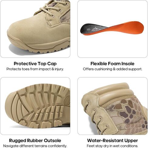 NORTIV 8 Men's Military Tactical Work Boots Hiking Motorcycle Combat Boots in Kuwait