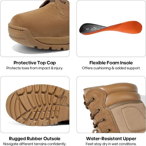 NORTIV 8 Men's Military Tactical Work Boots Hiking Motorcycle Combat Boots in Saudi Arabia