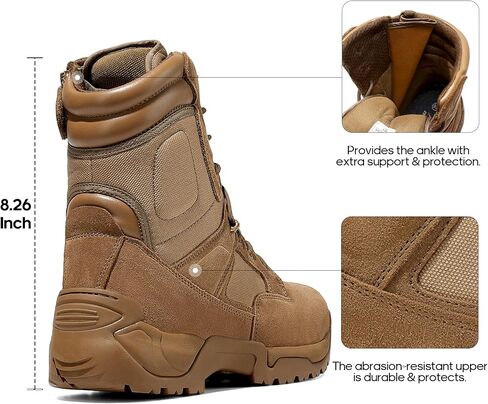 NORTIV 8 Men's Military Tactical Work Boots Hiking Motorcycle Combat Boots in Saudi Arabia