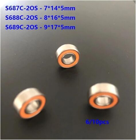 6/10pcs S687C-2OS S688C-2OS S689C-2OS ABEC-7 FESTER SI3N4 BLERINGS SI3N4 (S689C-2OS 9x17x5،6pcs) in Kuwait