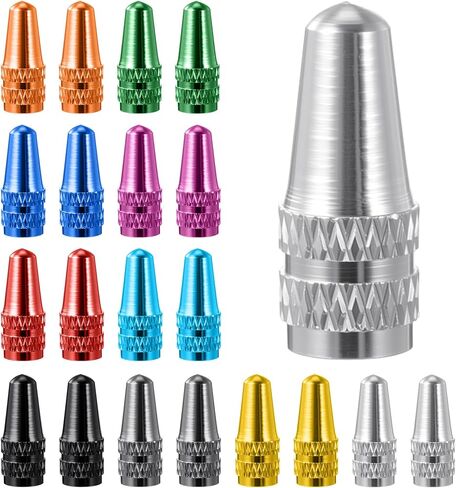 20 PCS Pike Valve Caps ، سبيكة الألومنيوم إطارات الدراجة للدراجة لصمامات بريستا ، 10 ألوان نابضة بالحياة (2 من كل منها) ، حماية دائمة الغبار (متعددة الألوان) in Saudi Arabia