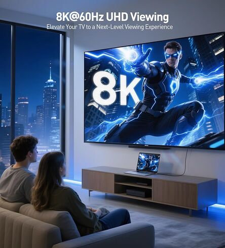 كبلات الكبل 48 جيجابت في الثانية من كابل HDMI الأيمن 48 جيجابت في الثانية مع كابل HDMI 90 درجة) مع دعم 8K@60Hz و 4K@240Hz و HDR باللون الأسود in Saudi Arabia