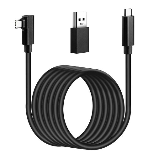 كبل Kuject Link Cable 16ft متوافق مع Quest 3S/3 ، Quest 2/Pro ، PICO 4 ، VR CELLESS CABLE لألعاب RIFT S/Steam VR ، USB 3.0 TYPE C TO C HISE SPEED TRANDATION CORC in Kuwait