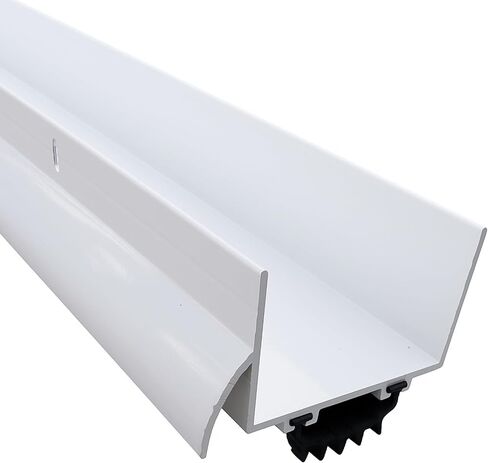 KC Hardware Aluminium U على شكل باب أسفل المسح مع غطاء التنقيط الباب | قاع باب تجريد الطقس أسفل الباب الأمامي | تحت باب الختم للأبواب الخارجية | 1 3/4 "عرض (أبيض ، 32 بوصة) in Kuwait