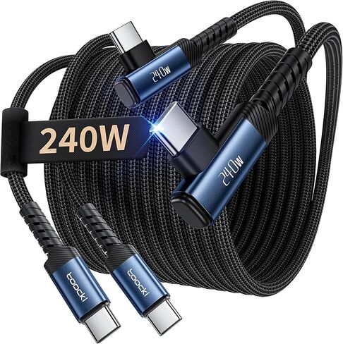 USB C Cable [2Pack, 10ft] 240W Fast Charging Type C Cord, Nylon Braided USB 2.0 Cable for iPhone 16 15 Pro Max, iPad Pro, Samsung Galaxy S24 S23, Switch, MacBook Pro, Pixel in Kuwait