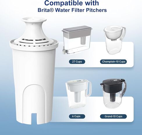 بديل لفلتر المياه Brita® ، والأباريق والمصوّرات ، 35557 ، OB03 ، Mavea® 107007 ، يقلل من الكلور ، يستمر لمدة تصل إلى شهرين (3 عبوات) in Kuwait