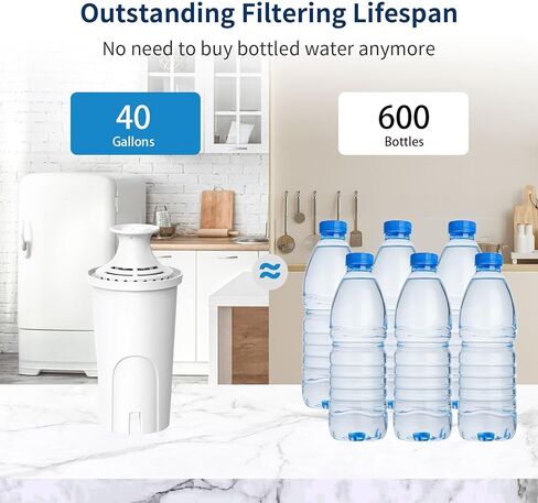 بديل لفلتر المياه Brita® ، والأباريق والمصوّرات ، 35557 ، OB03 ، Mavea® 107007 ، يقلل من الكلور ، يستمر لمدة تصل إلى شهرين (3 عبوات) in Kuwait