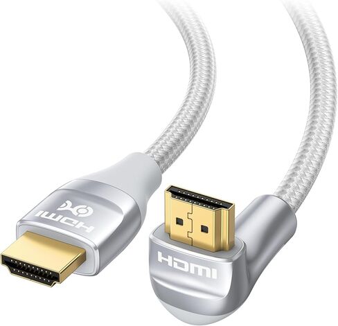 كبلات الكبل 48 جيجابت في الثانية من كابل HDMI الأيمن 48 جيجابت في الثانية مع كابل HDMI 90 درجة) مع دعم 8K@60Hz و 4K@240Hz و HDR باللون الأسود in Saudi Arabia