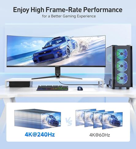 كبلات الكبل 48 جيجابت في الثانية من كابل HDMI الأيمن 48 جيجابت في الثانية مع كابل HDMI 90 درجة) مع دعم 8K@60Hz و 4K@240Hz و HDR باللون الأسود in Saudi Arabia